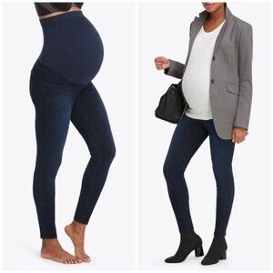 SPANX women's size medium maternity Mama Ankle Jeanish Twilight Rinse jeans